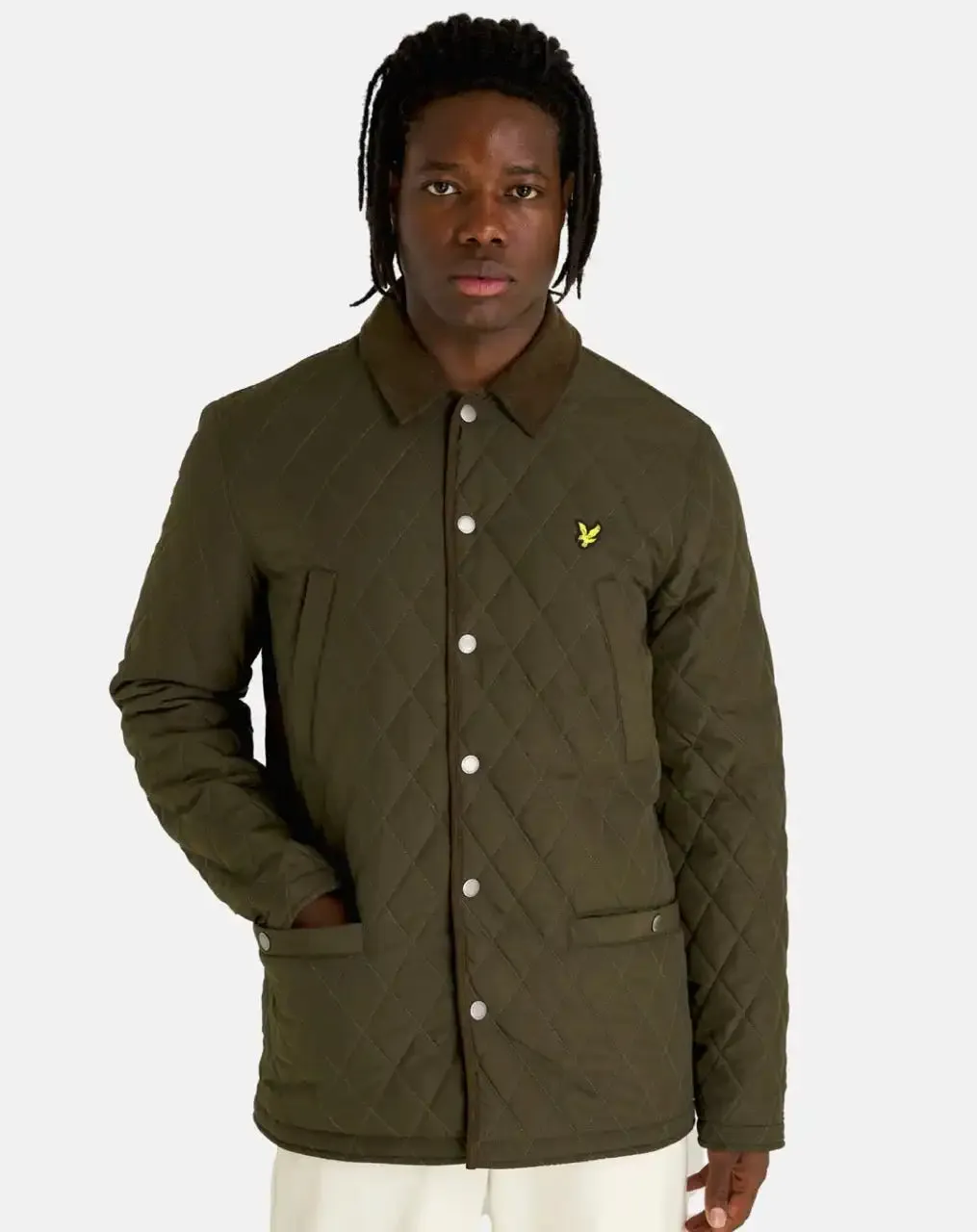 Lyle & Scott Mens Quilted Jacket JK1990V Olive