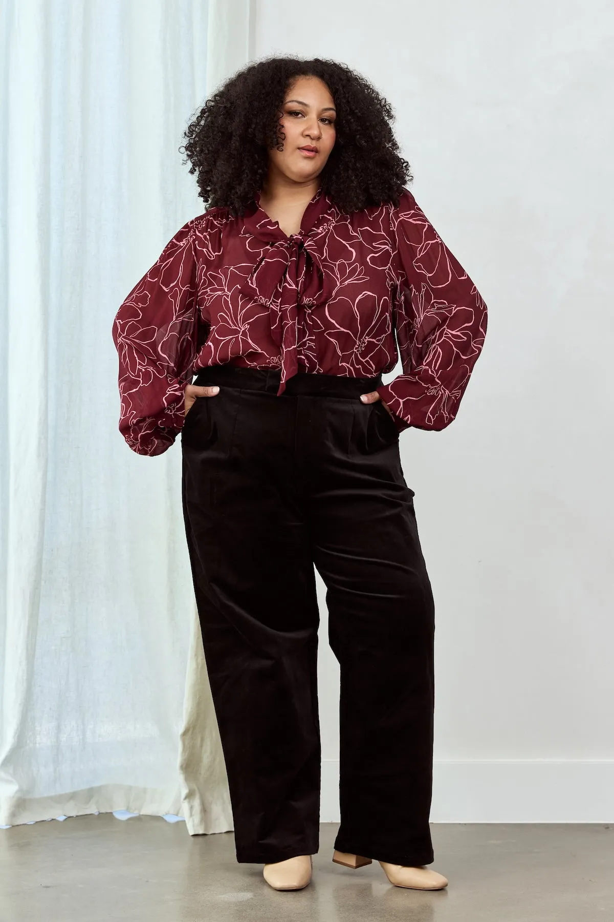 MAGNOLIA Tie Neck Blouse