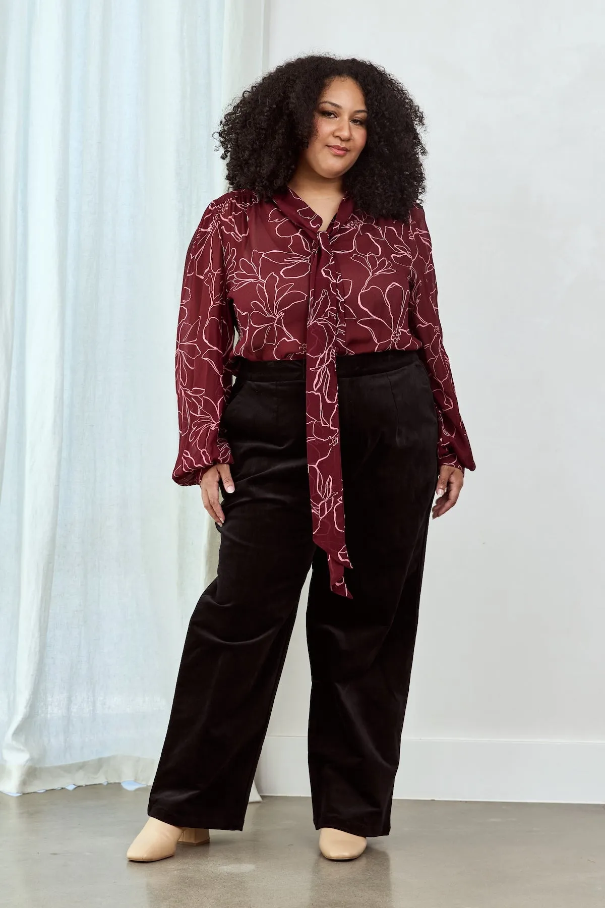 MAGNOLIA Tie Neck Blouse