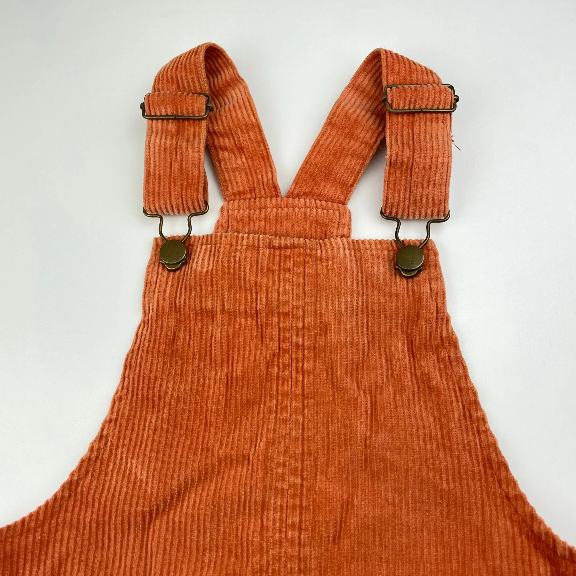 Mango chunky corduroy cotton overalls dress / pinafore, size 4, Pre-loved