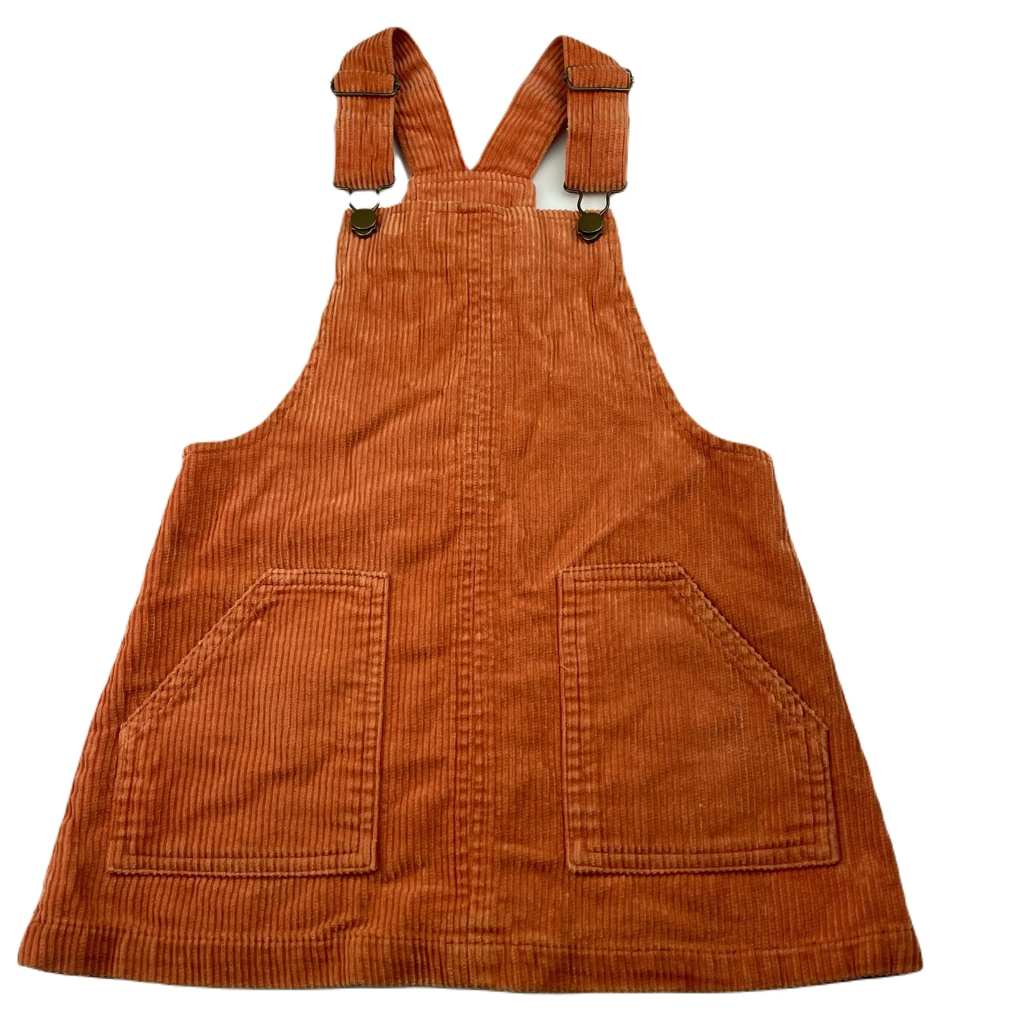 Mango chunky corduroy cotton overalls dress / pinafore, size 4, Pre-loved