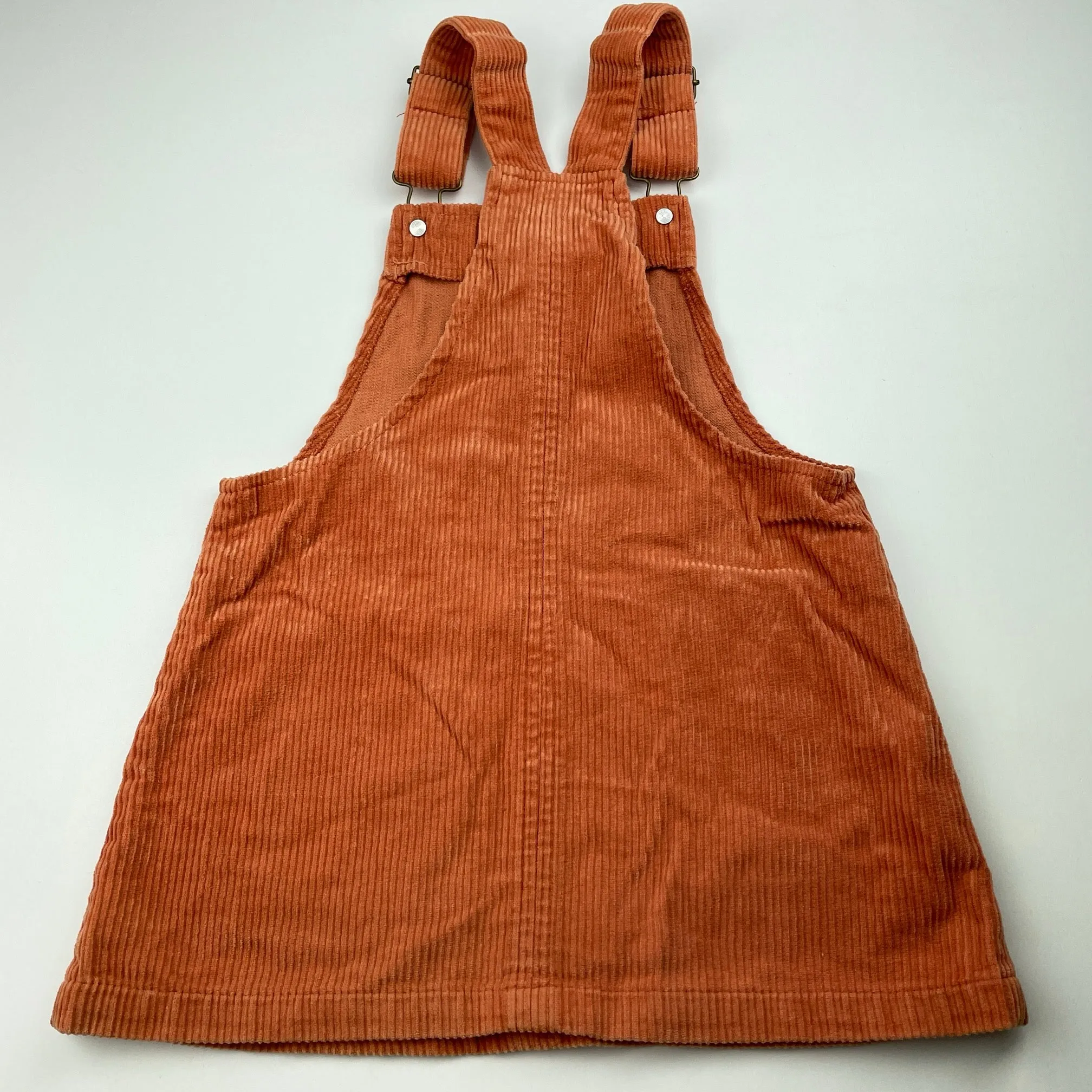 Mango chunky corduroy cotton overalls dress / pinafore, size 4, Pre-loved