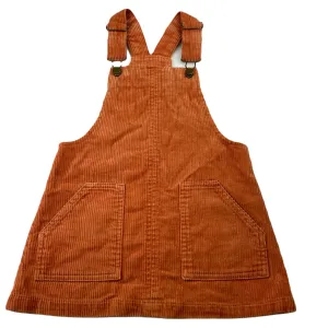 Mango chunky corduroy cotton overalls dress / pinafore, size 4, Pre-loved