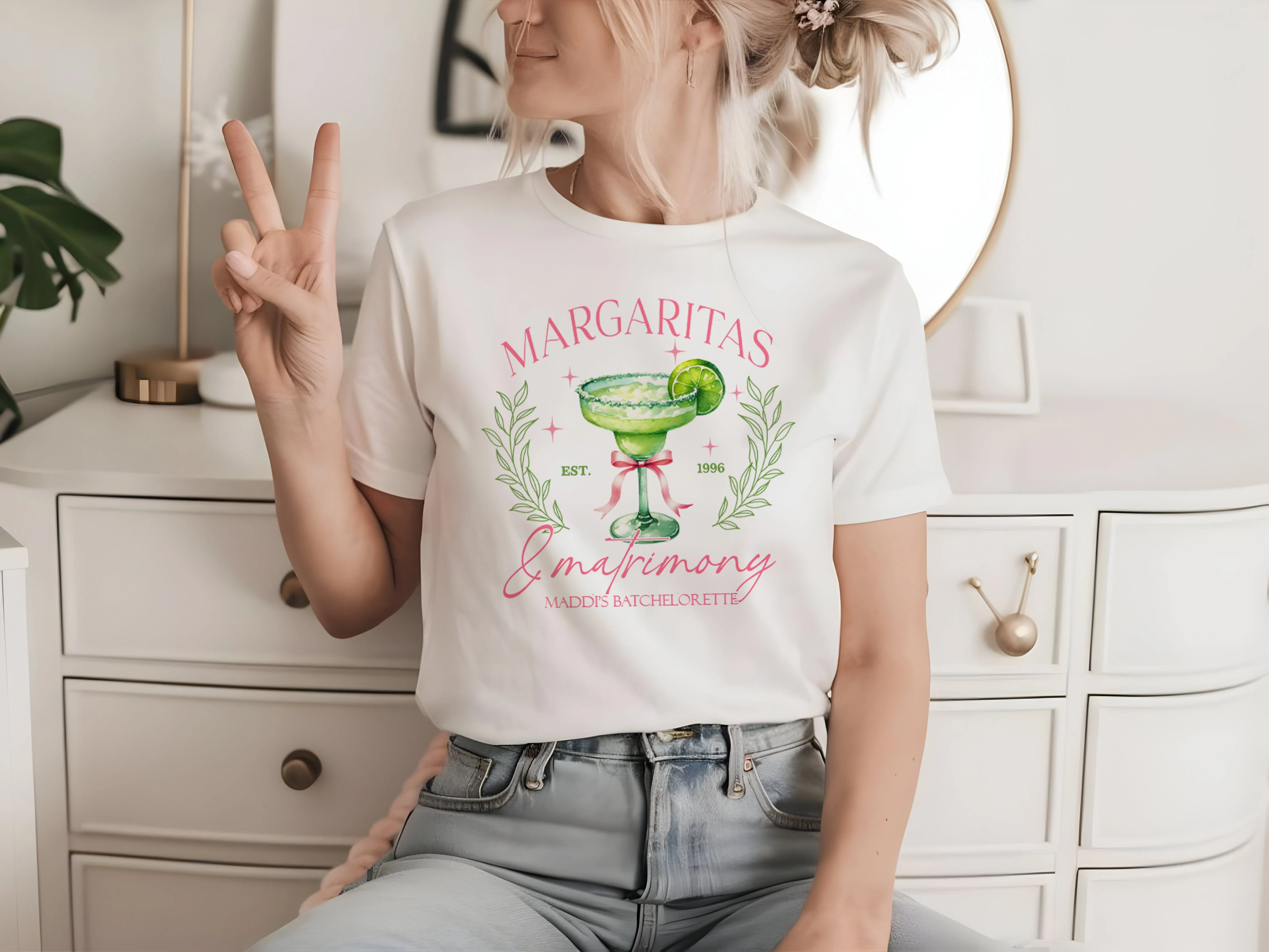 Margs and Matrimony Matching Hen Party Oversized TShirts - Bach Style Girls Weekend Abroad Tops