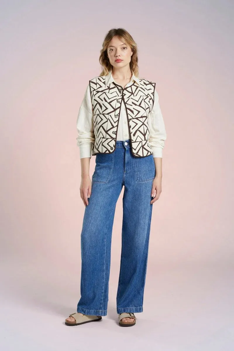 Mat de Misaine Galet Gilet Femme Cacao