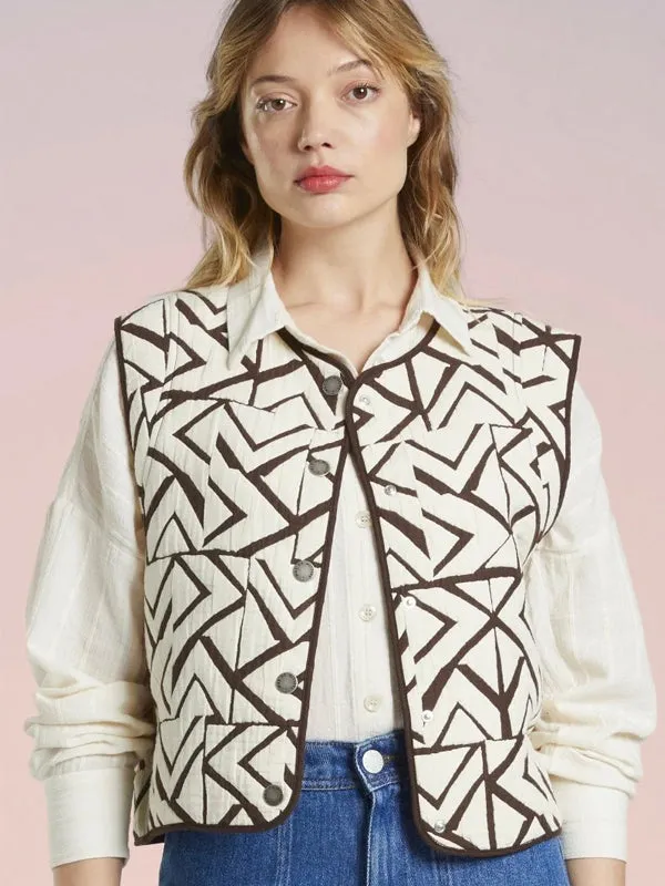 Mat de Misaine Galet Gilet Femme Cacao