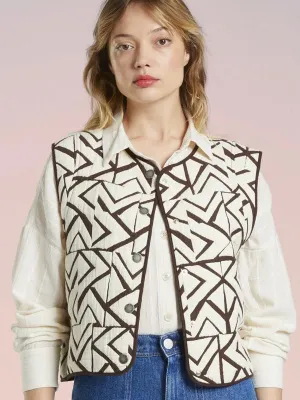 Mat de Misaine Galet Gilet Femme Cacao
