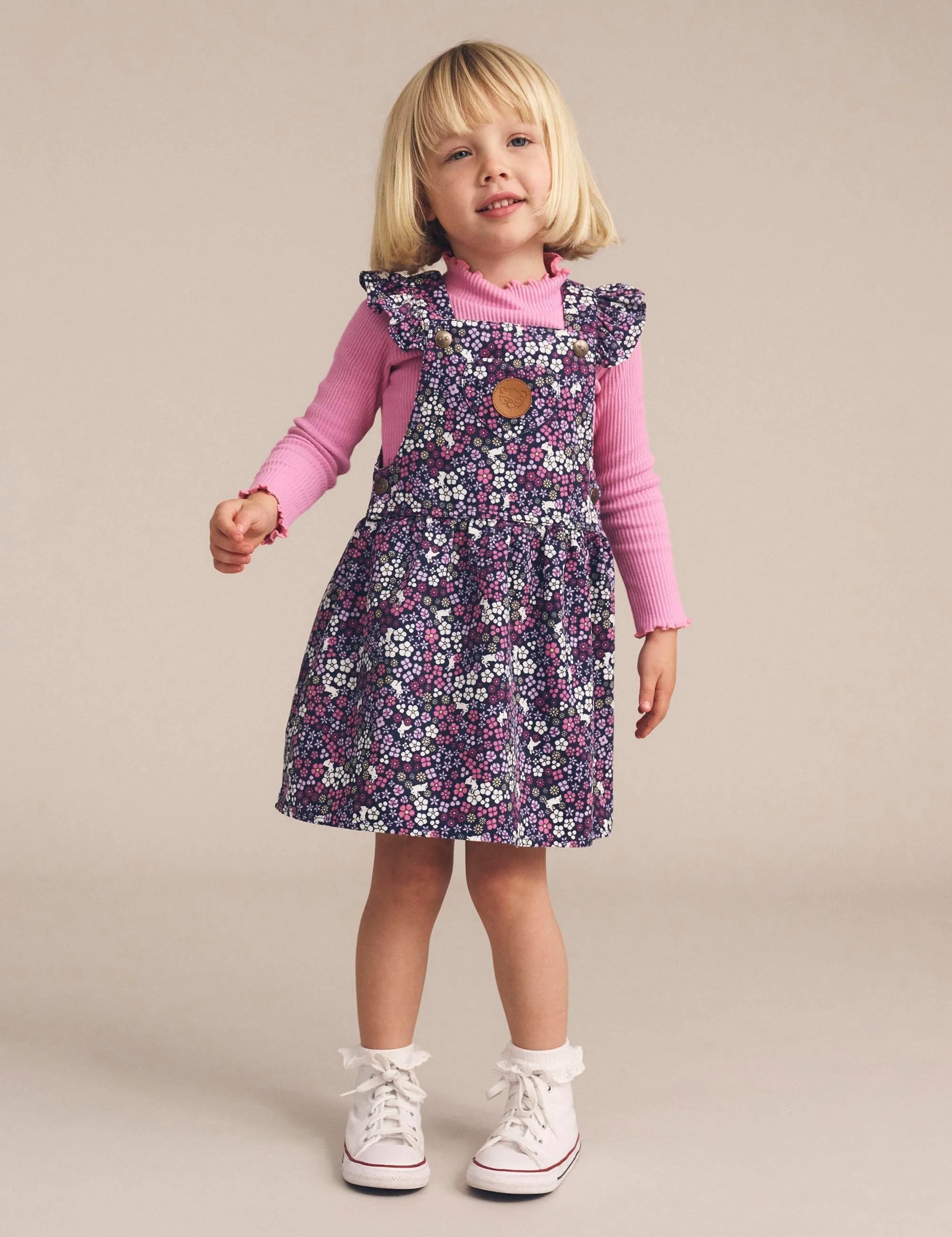 Midnight Flower Garden Overall Dress