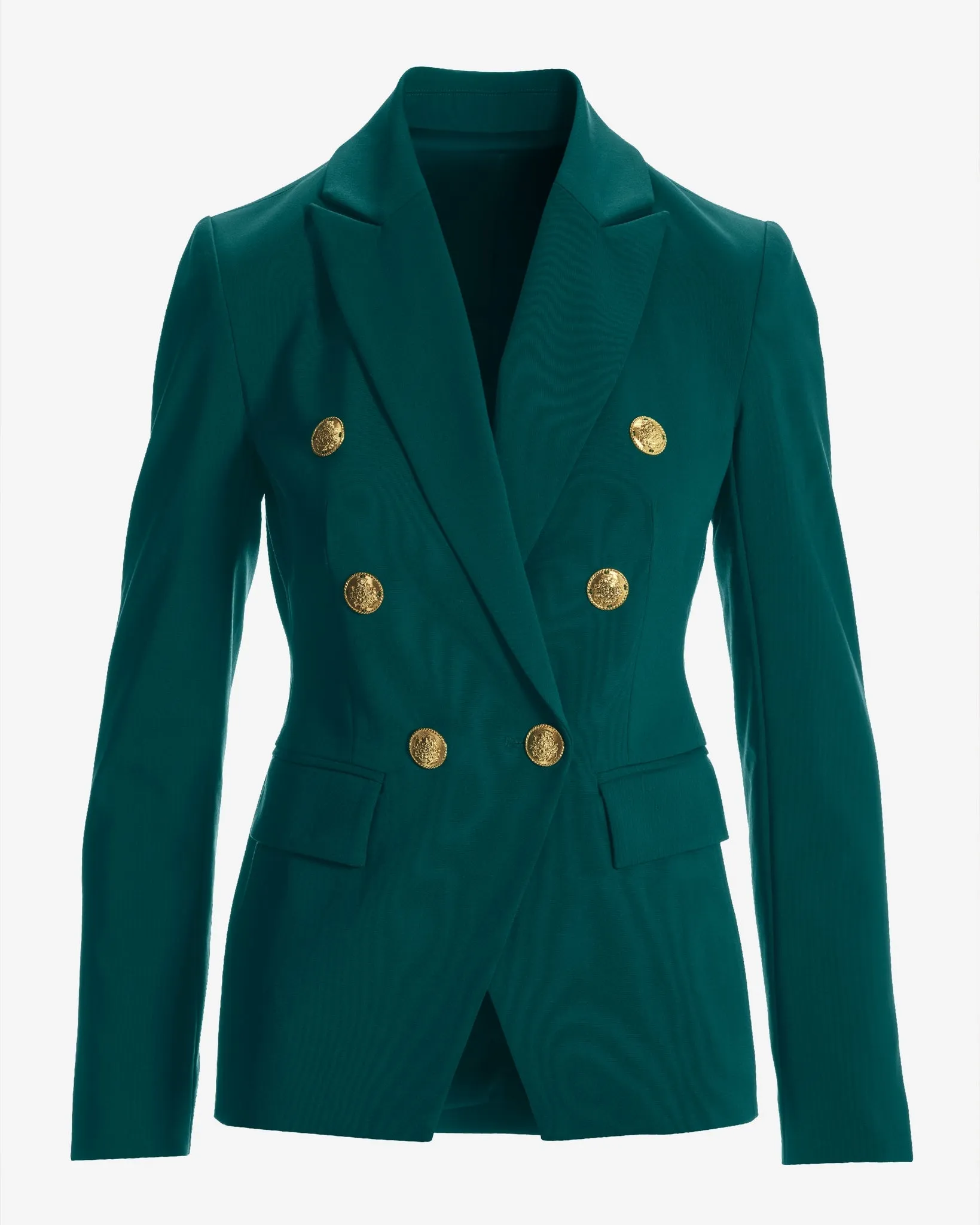 Modern Double-Breasted Blazer Deep Emerald