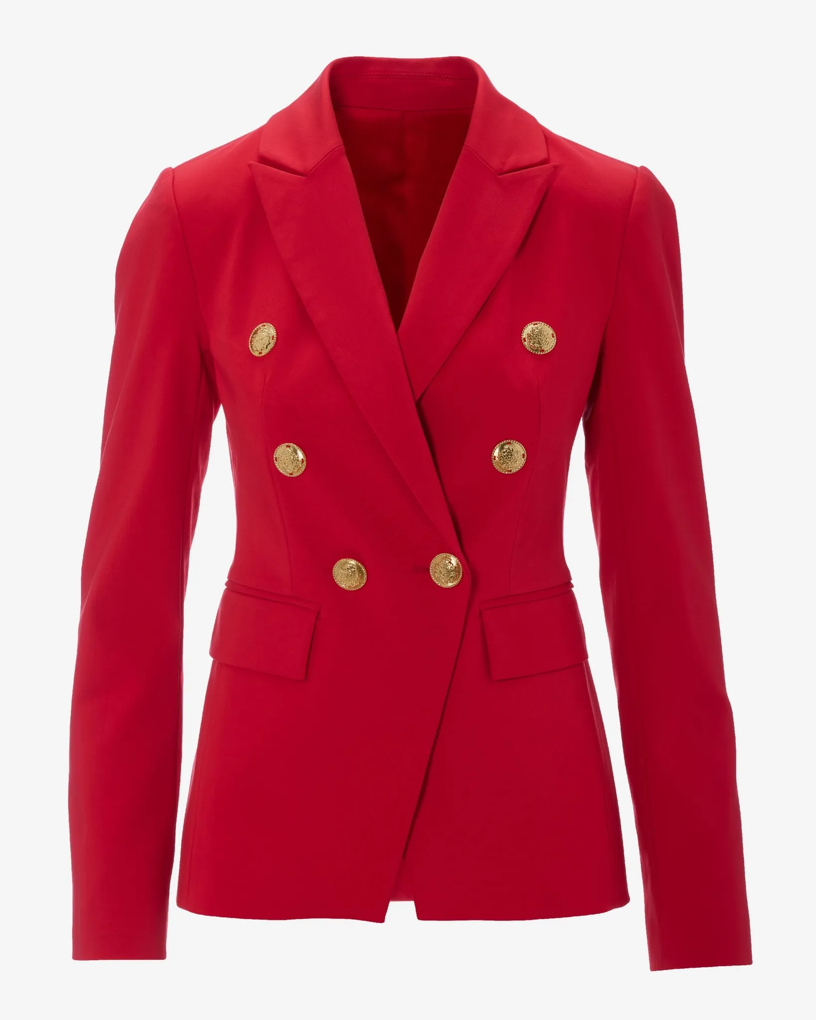 Modern Double-Breasted Blazer Racing Red