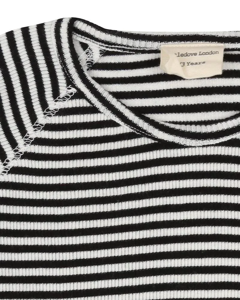 Multicolour Stripe Print Rib Top