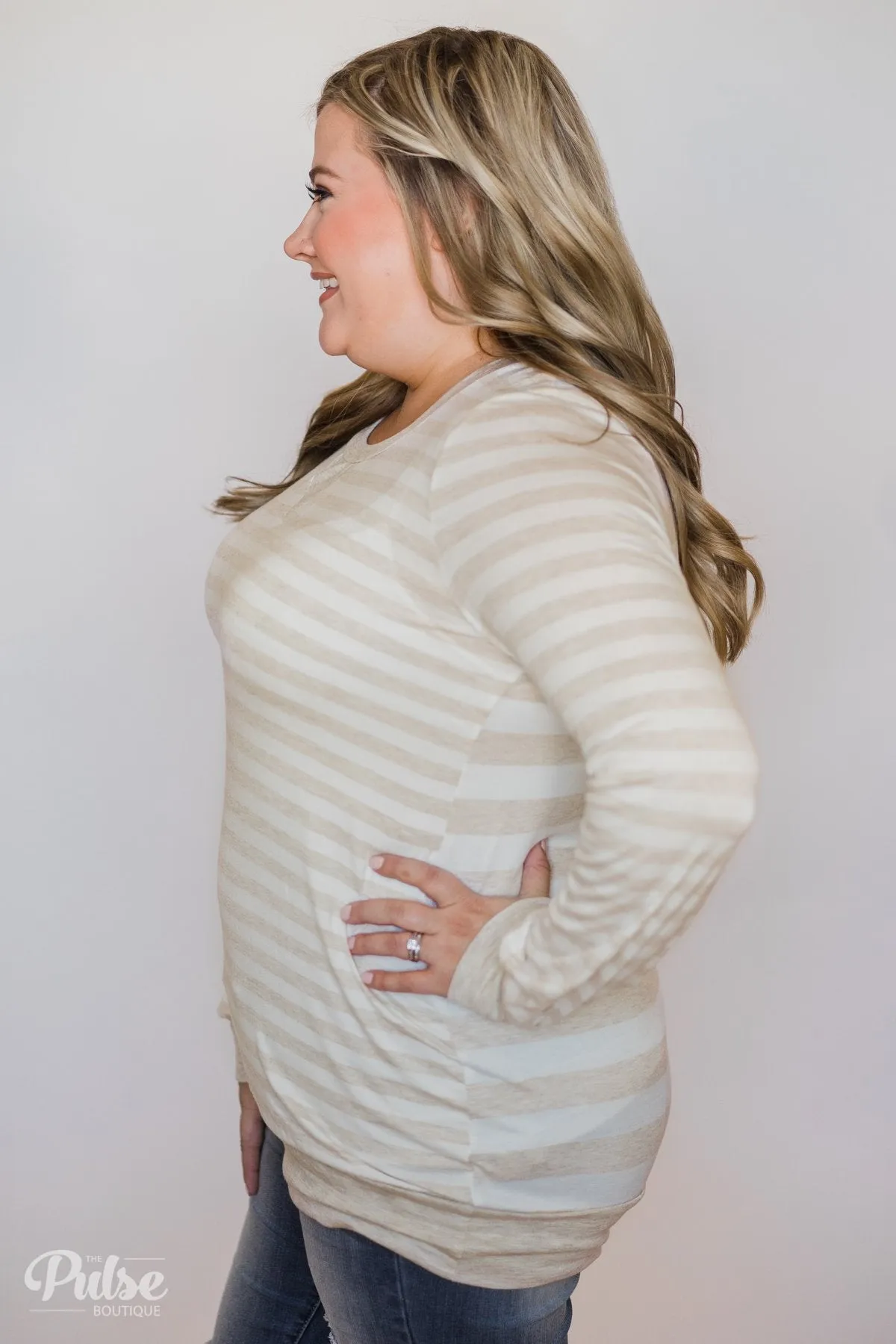 My Basic Necessity Striped Top- Oatmeal