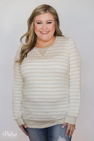My Basic Necessity Striped Top- Oatmeal