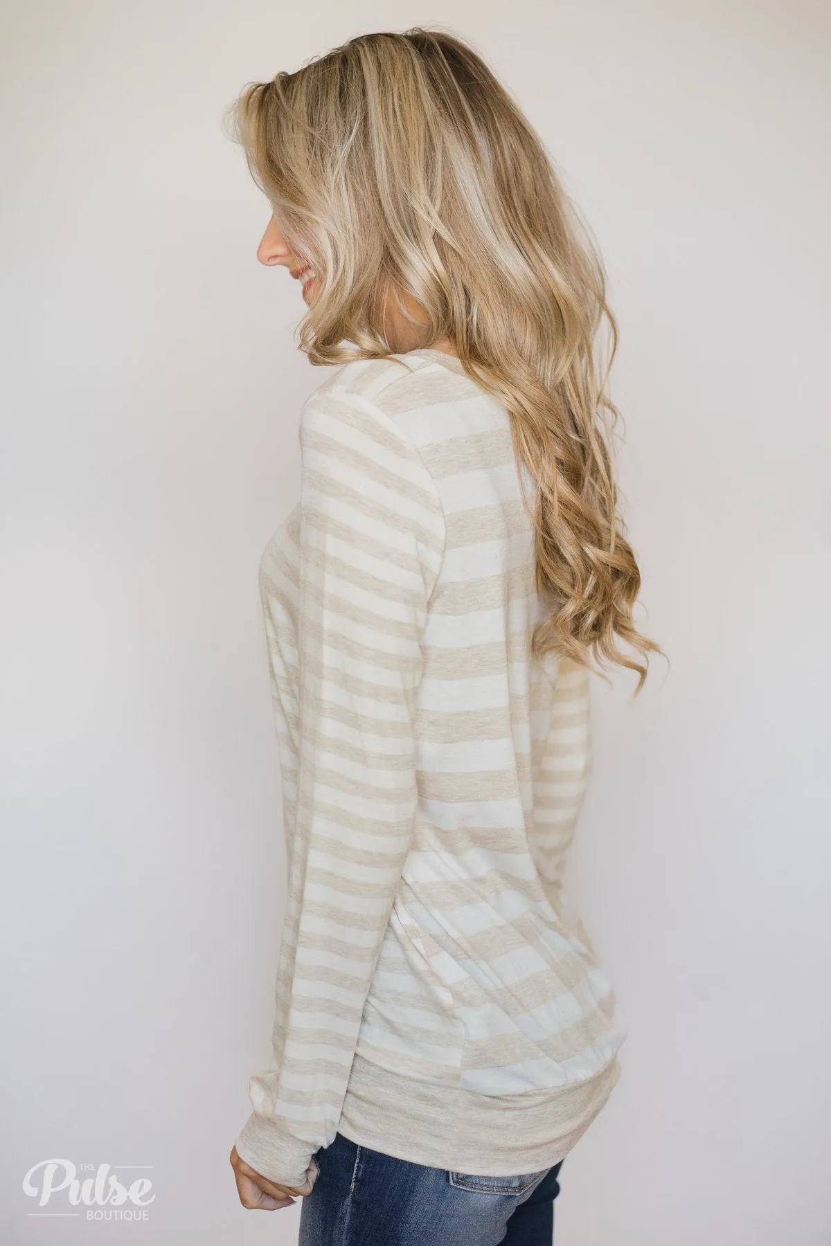 My Basic Necessity Striped Top- Oatmeal