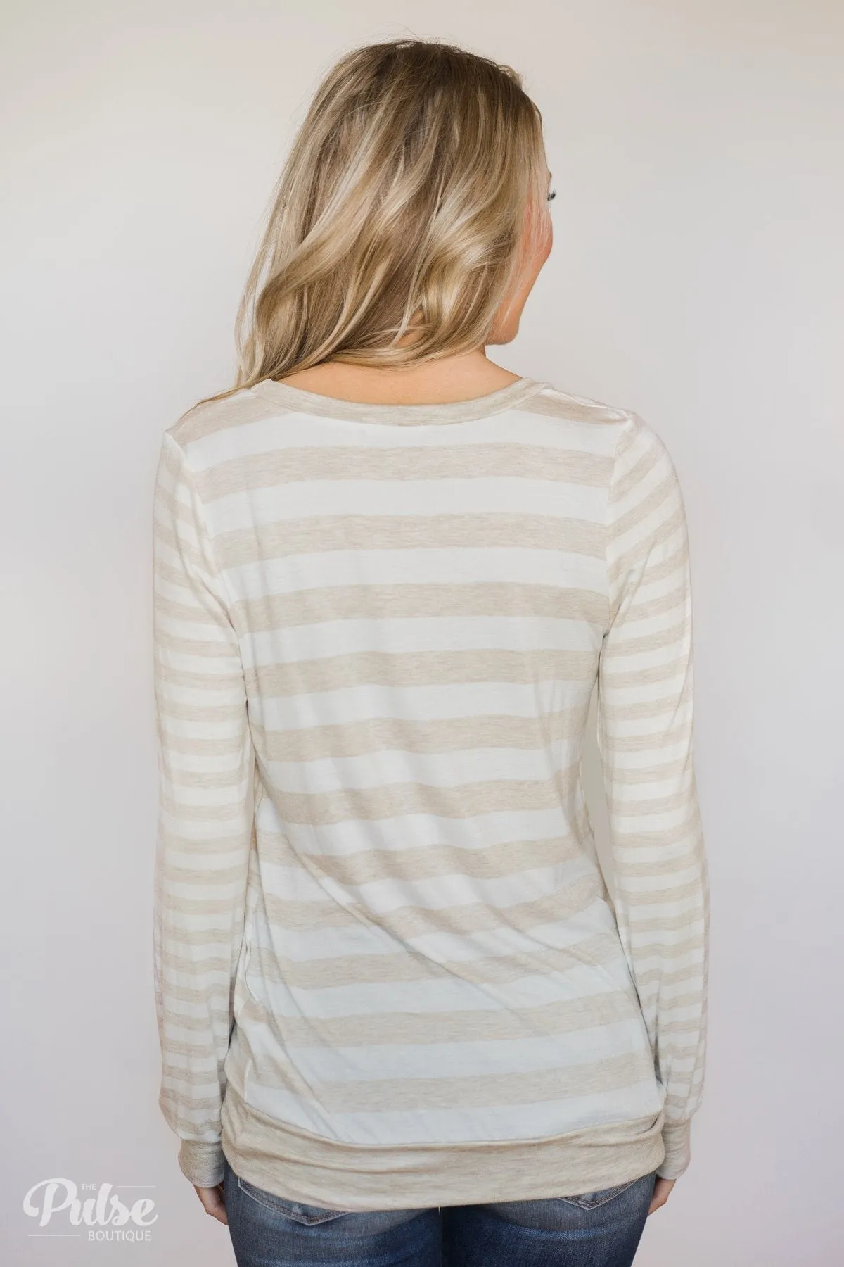 My Basic Necessity Striped Top- Oatmeal