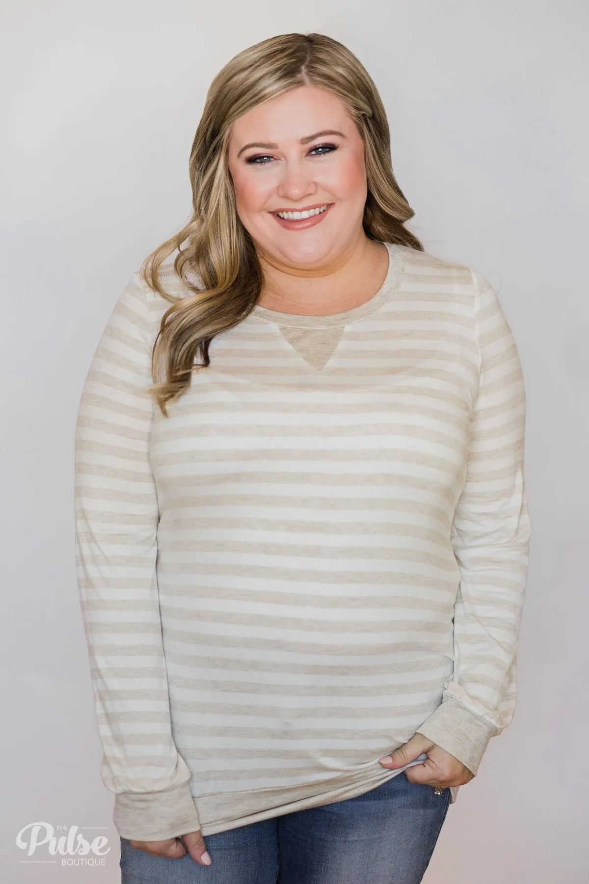 My Basic Necessity Striped Top- Oatmeal