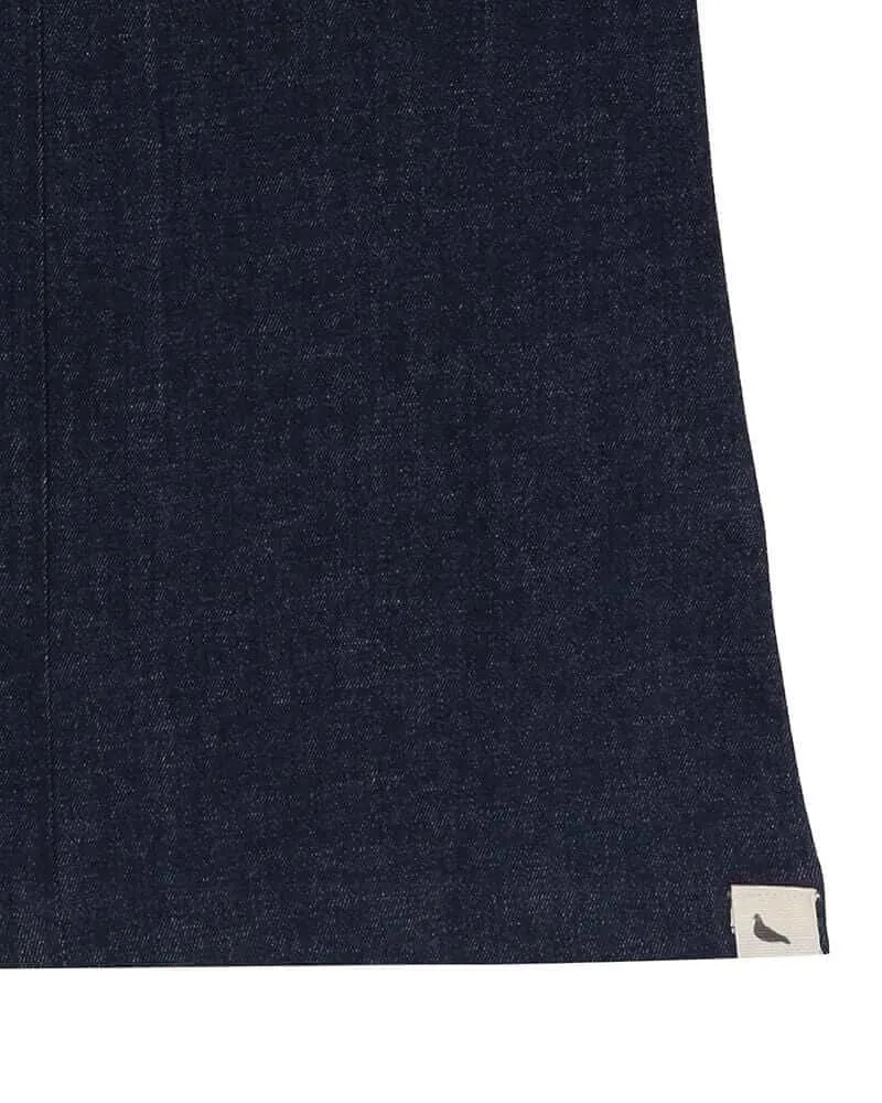 Navy Denim Pinafore Dress