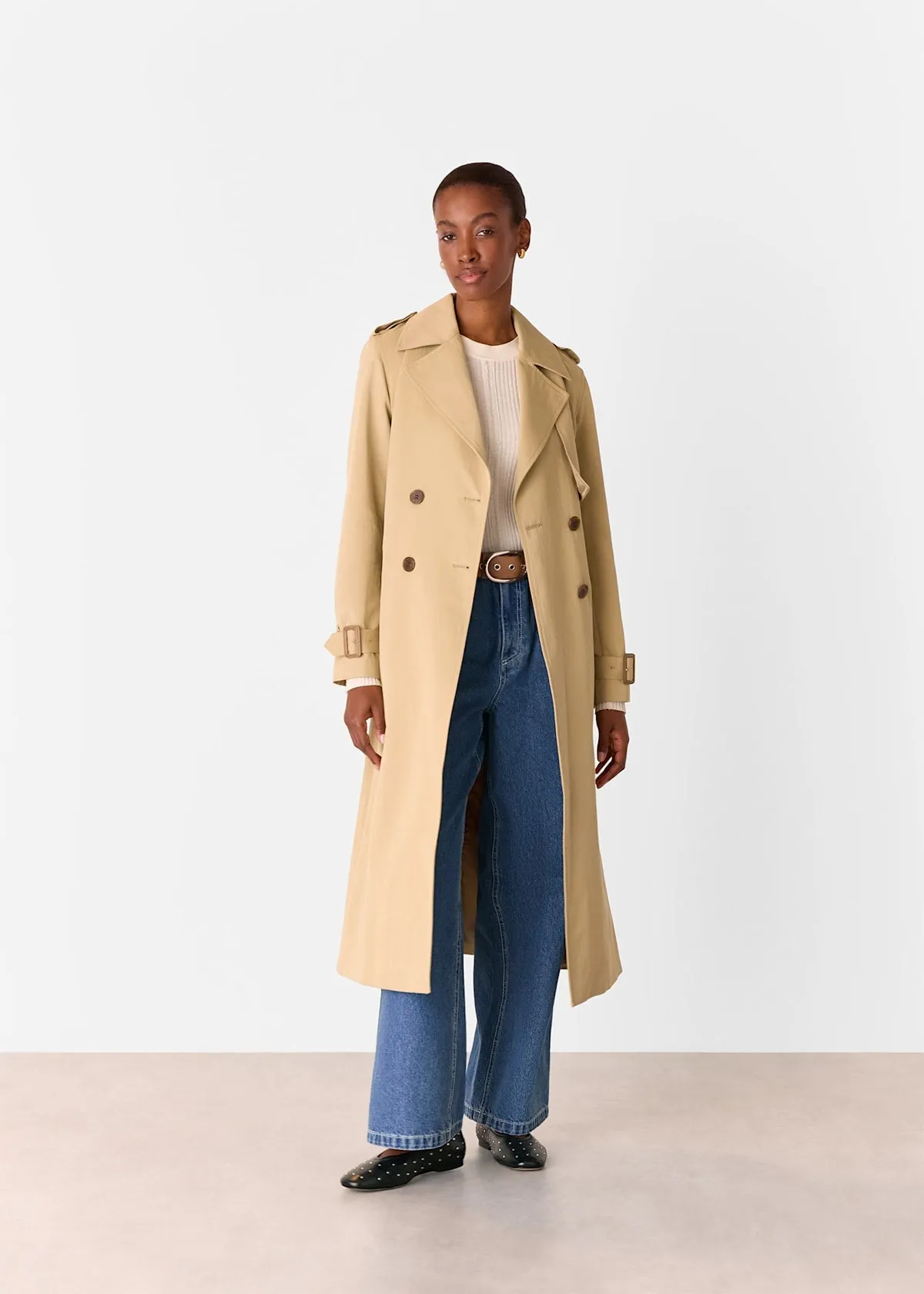 Neutral Valentina Trench Coat