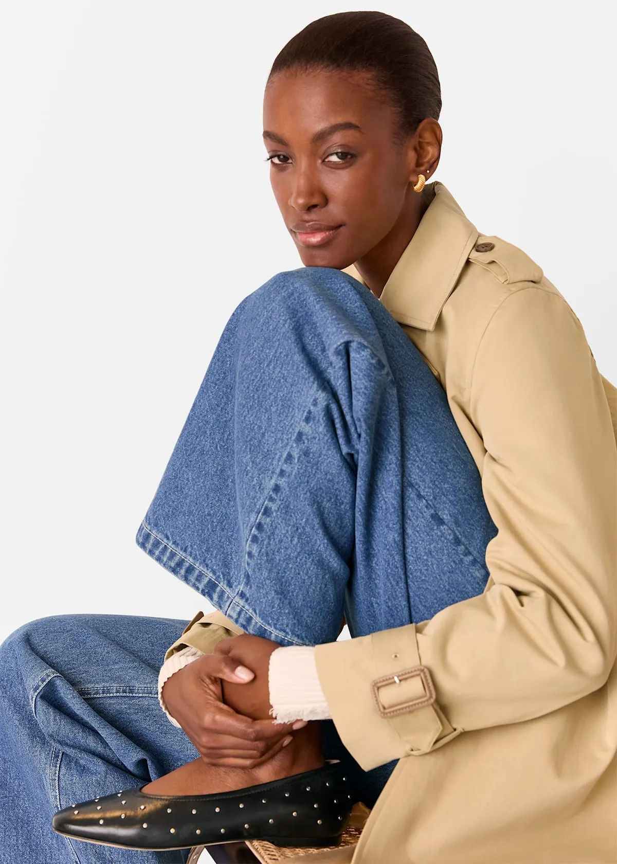 Neutral Valentina Trench Coat