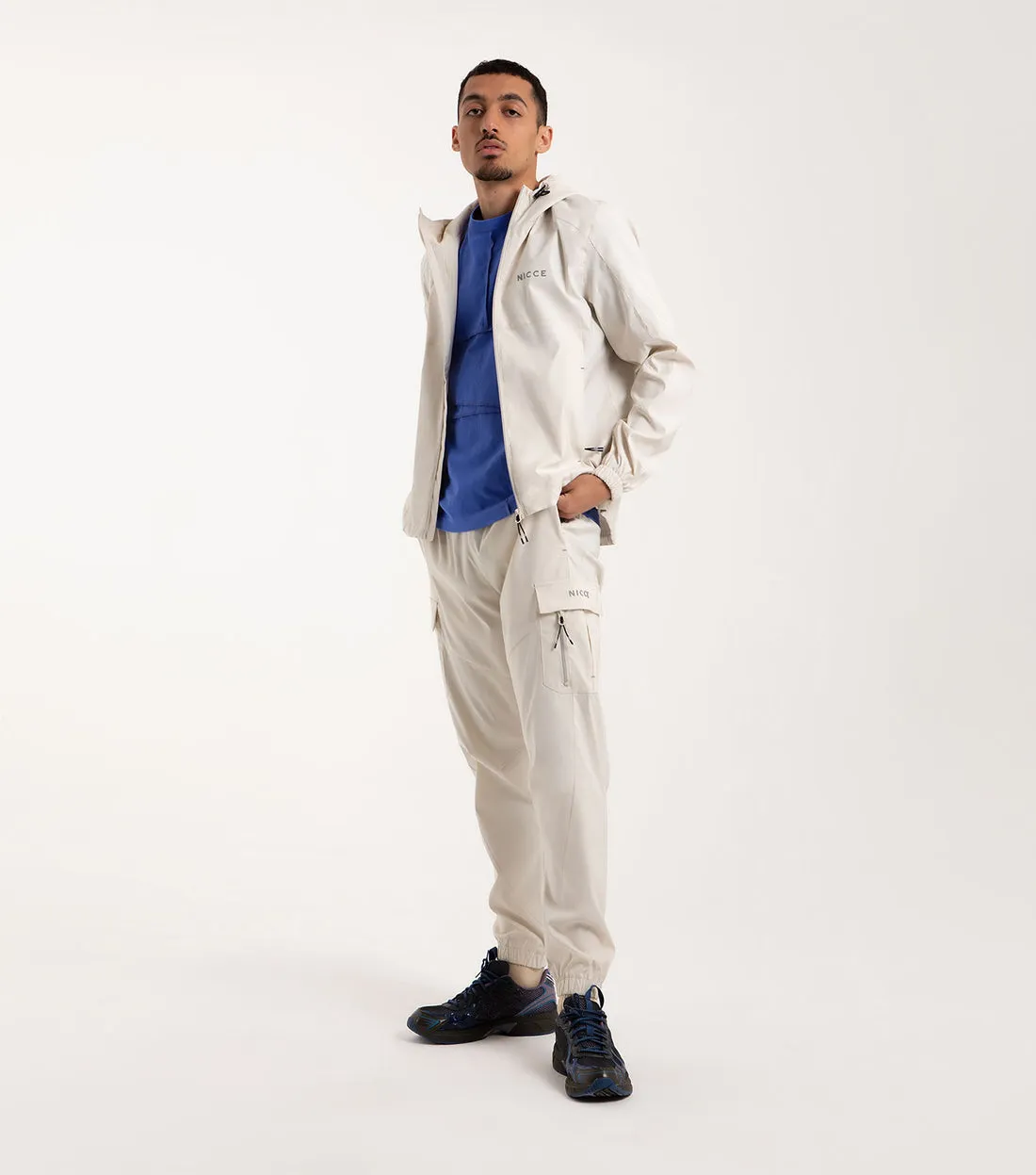 Nicce Biske Jacket Almond White