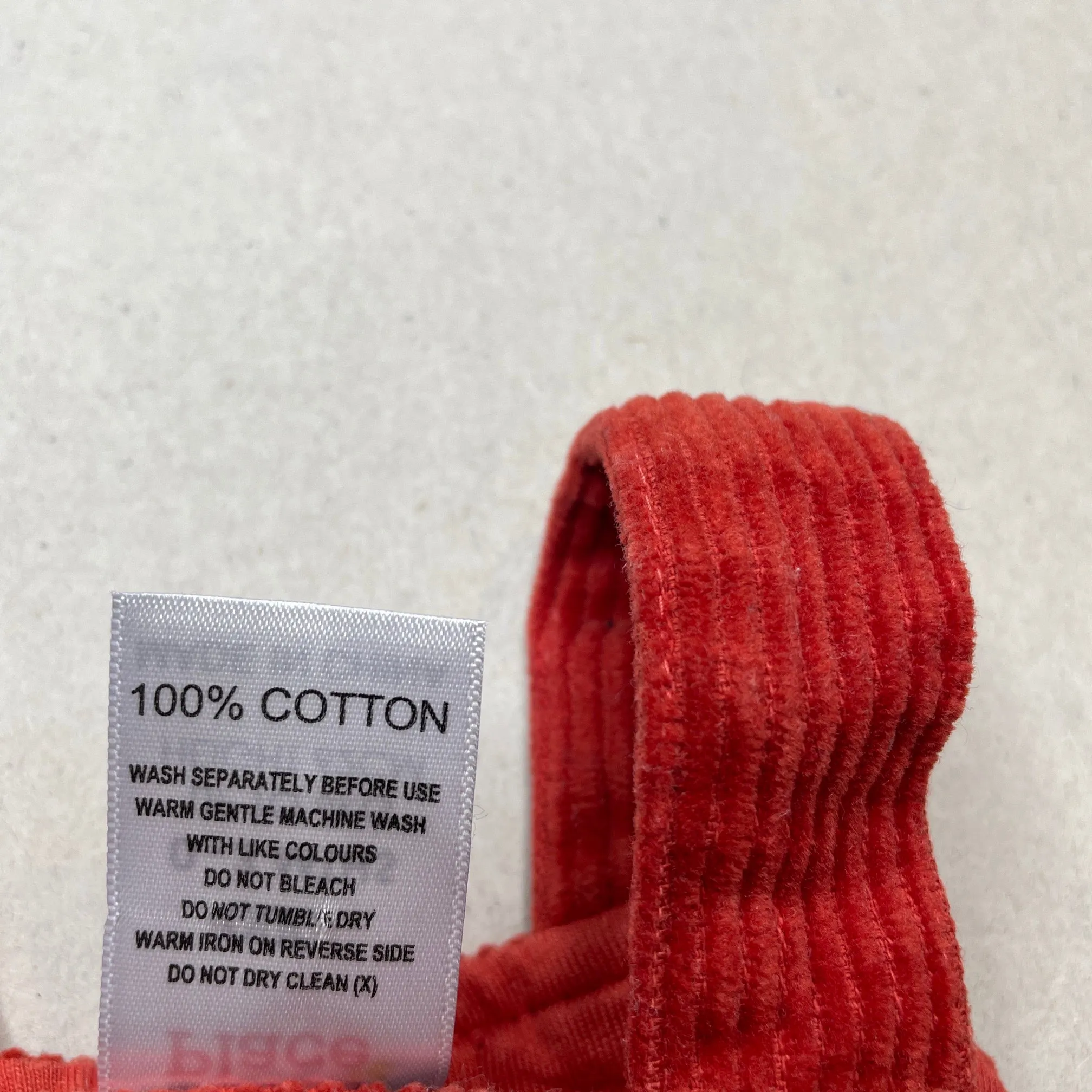 Ollies Place embroidered corduroy cotton overalls dress / pinafore, size 000, Pre-loved