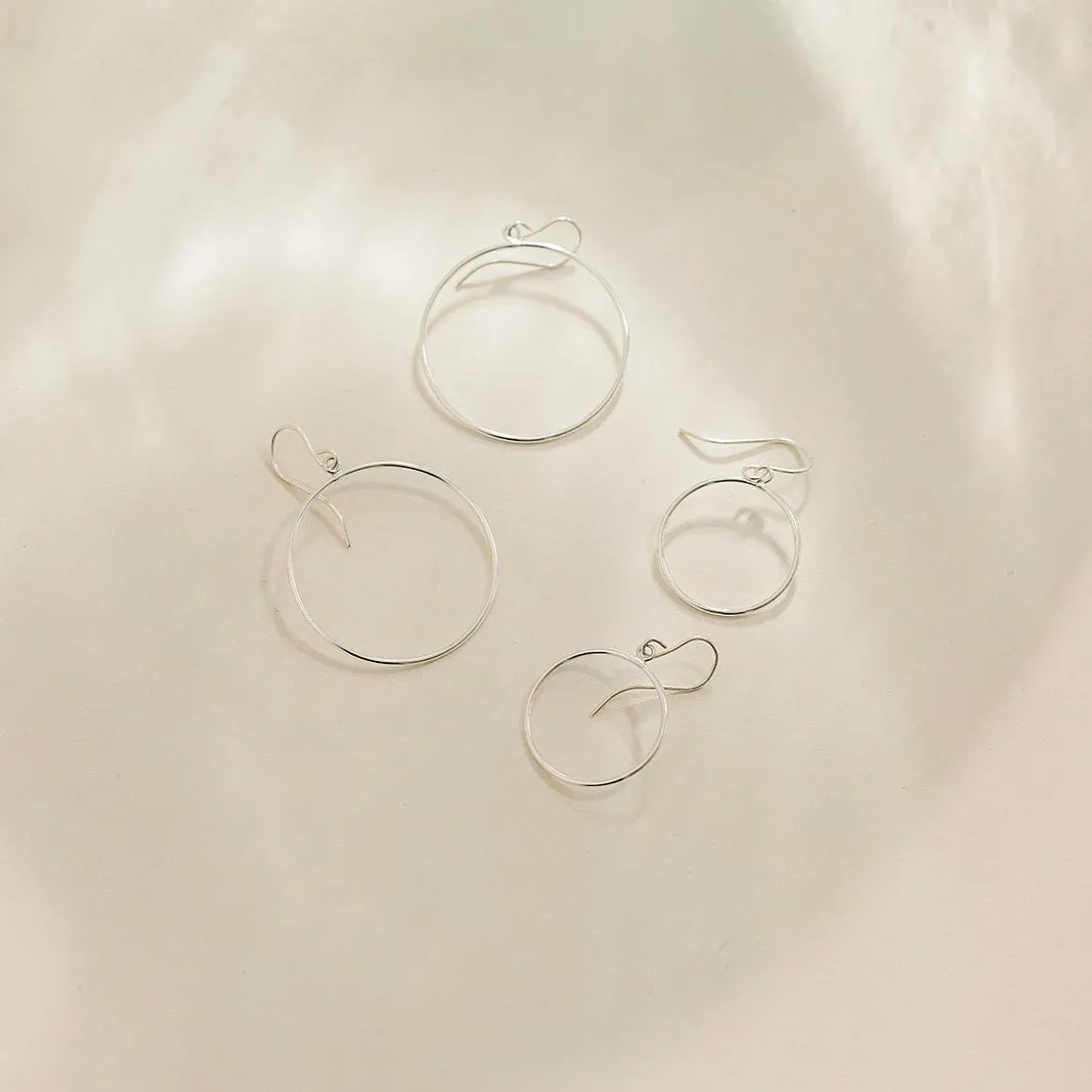 Open Circle Hoop Earrings