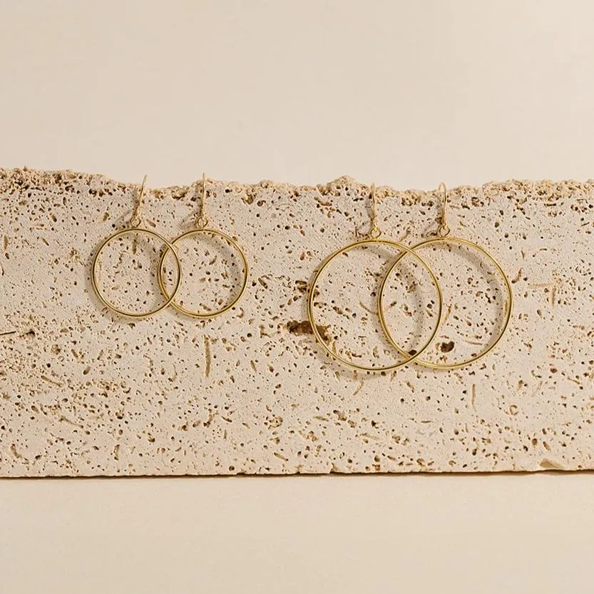 Open Circle Hoop Earrings