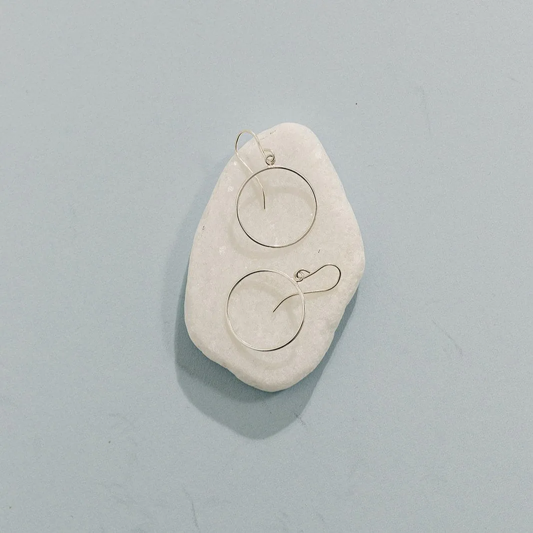 Open Circle Hoop Earrings