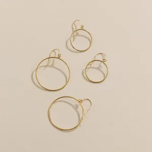 Open Circle Hoop Earrings