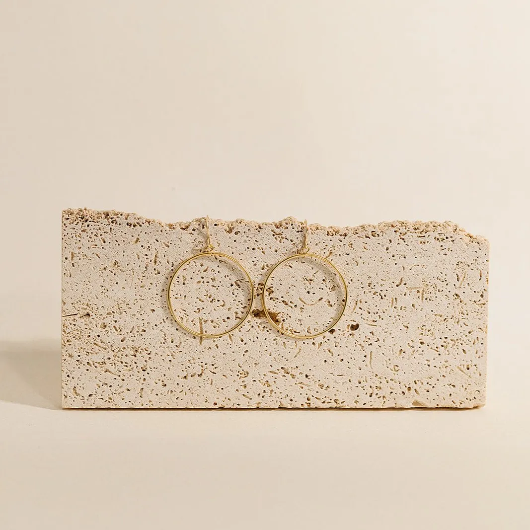 Open Circle Hoop Earrings