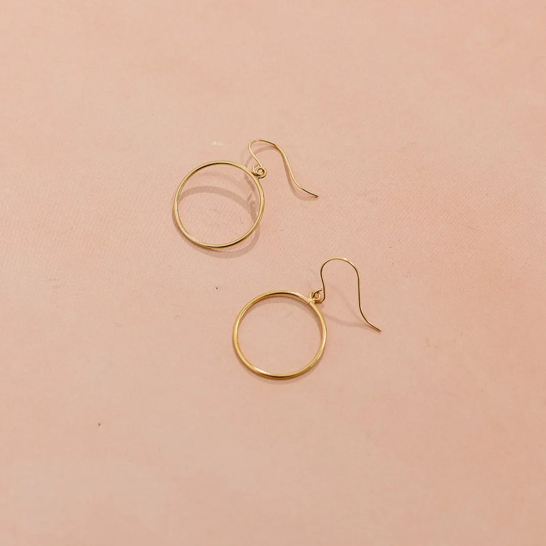 Open Circle Hoop Earrings