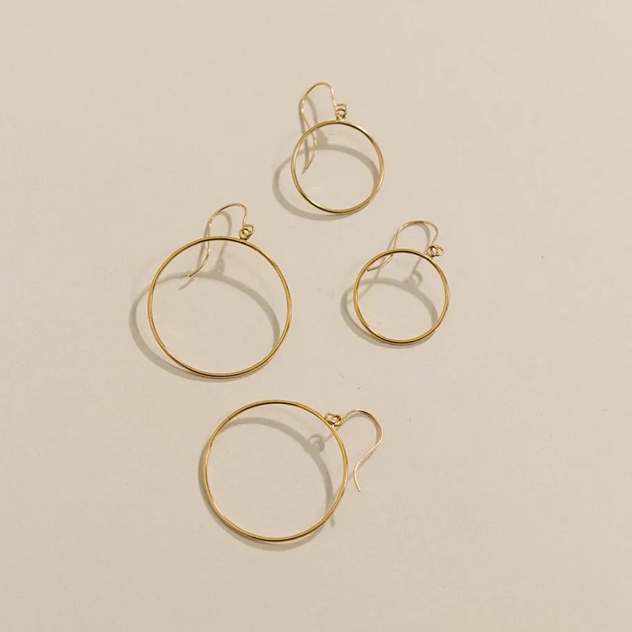 Open Circle Hoop Earrings