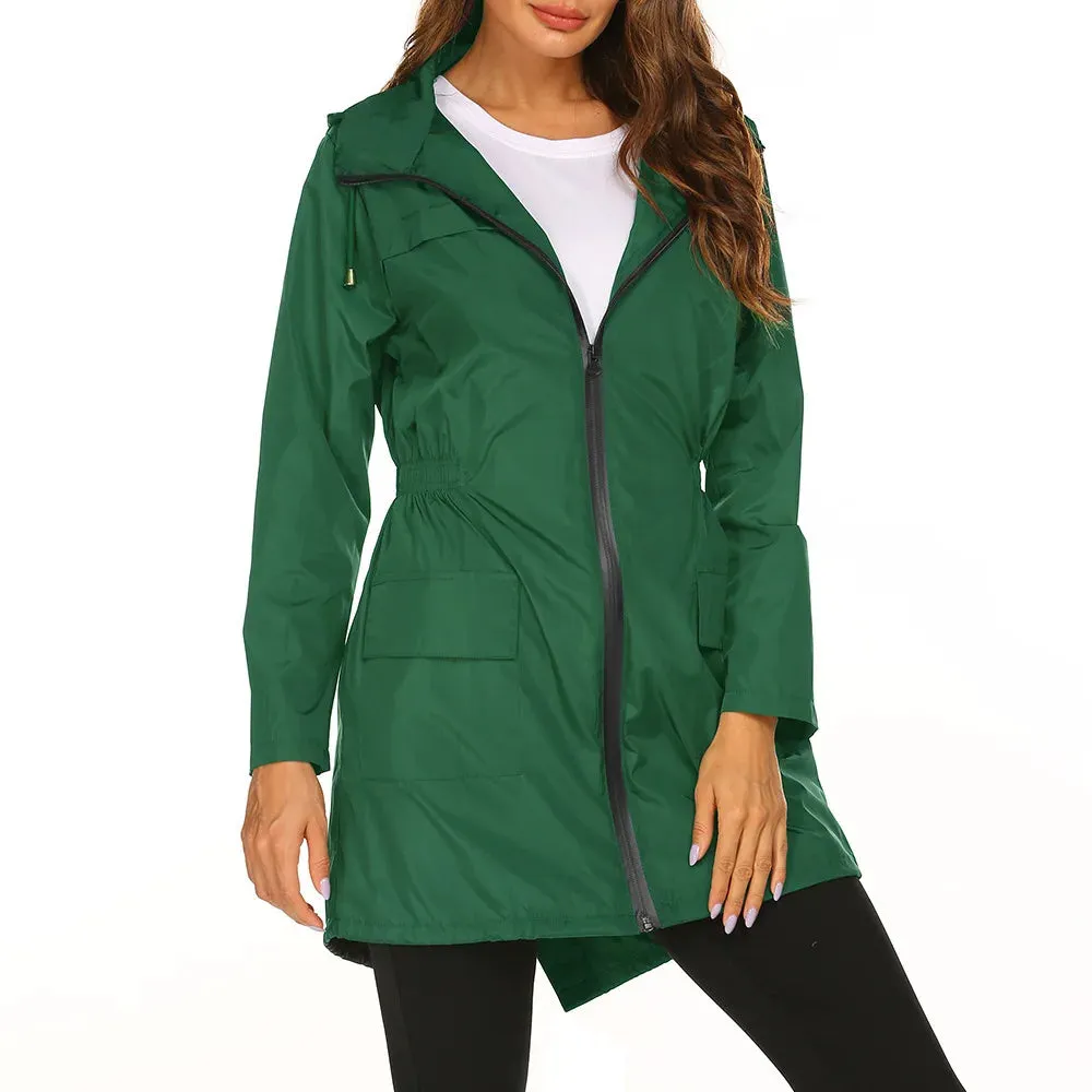 Outdoor Sport Windbreaker Thin Coat Casual Waterproof Quick Dry Basic Jacket Spring Autumn Sun Protection Hooded Jackets Women