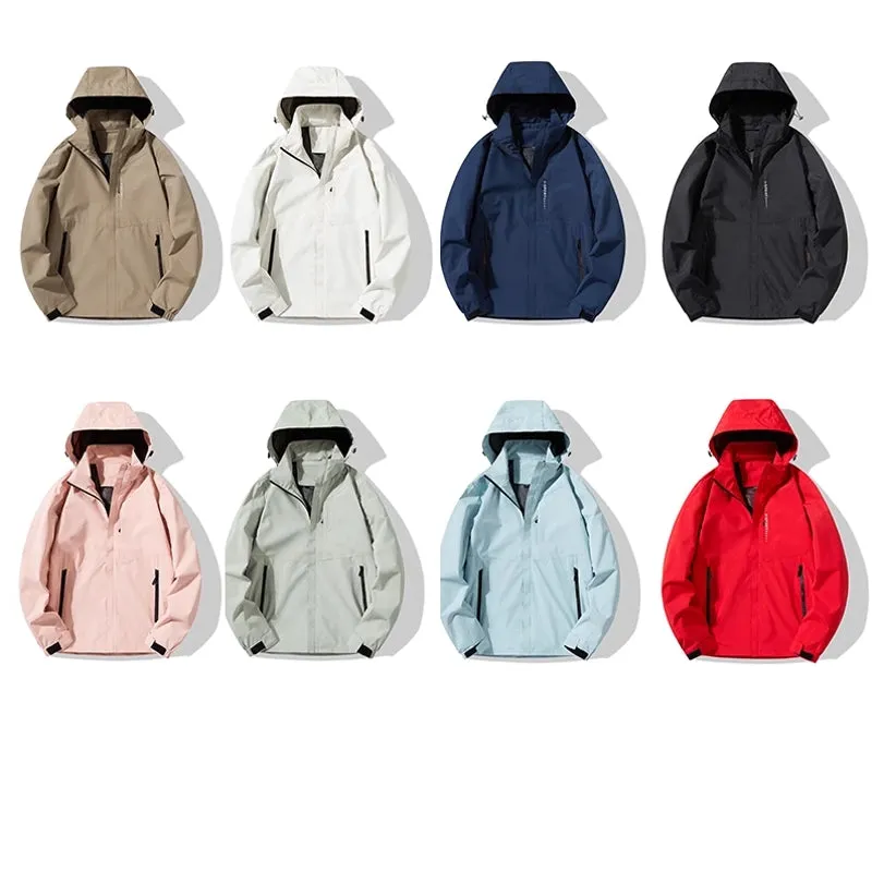 Outdoor Waterproof and Windproof Hooded Windbreaker Coats
