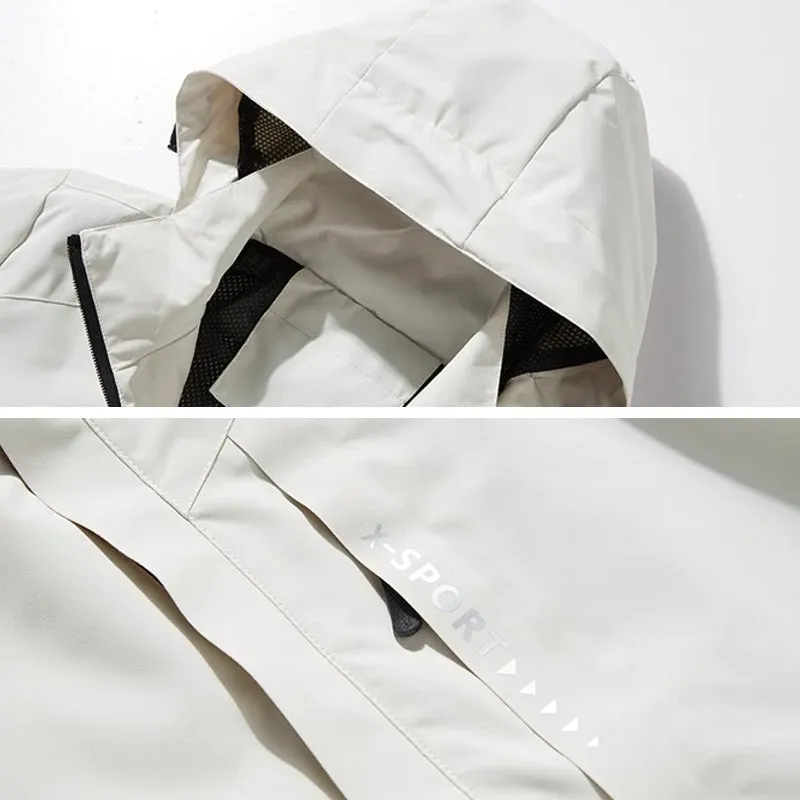 Outdoor Waterproof and Windproof Hooded Windbreaker Coats