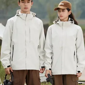 Outdoor Waterproof and Windproof Hooded Windbreaker Coats