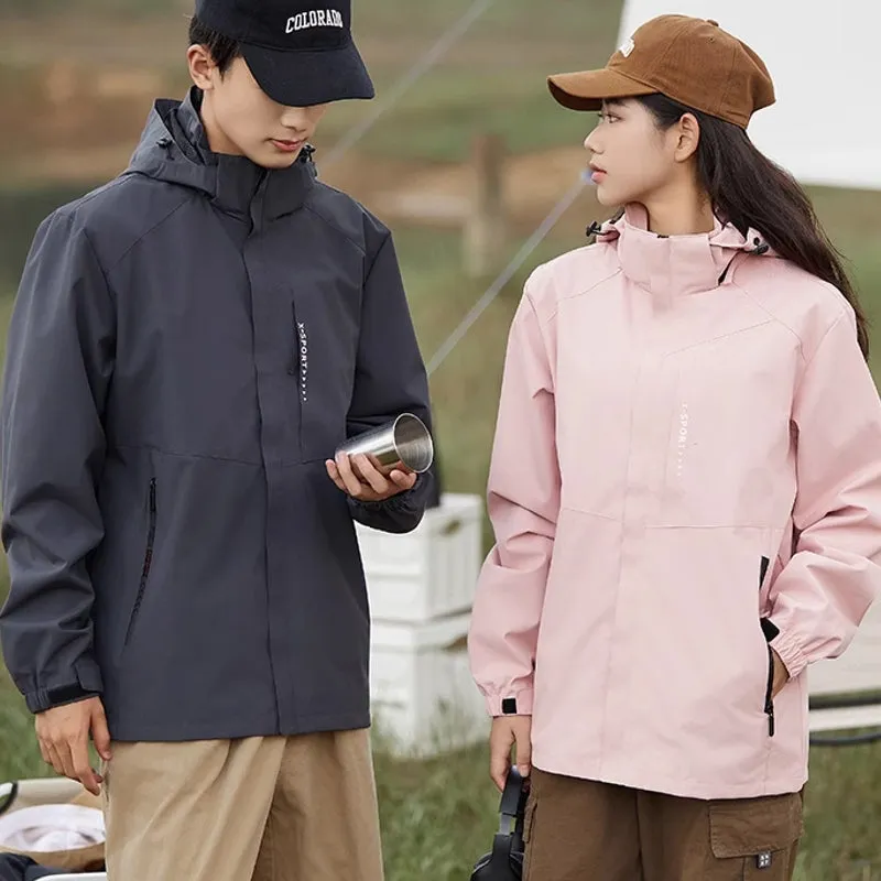 Outdoor Waterproof and Windproof Hooded Windbreaker Coats