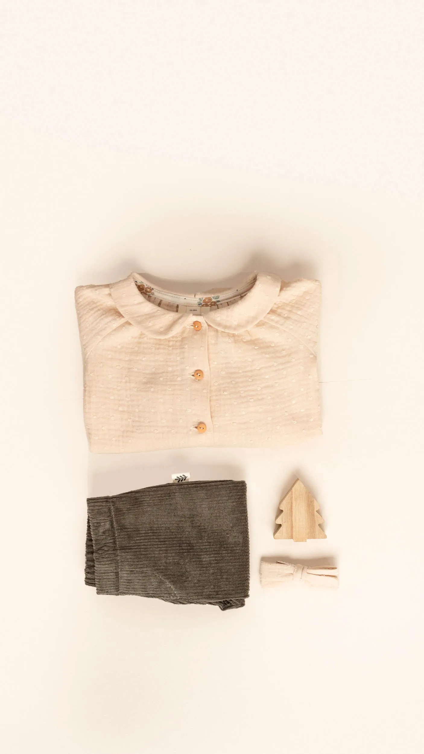 Oversize Claudine Collar Blouse - Dot Off White