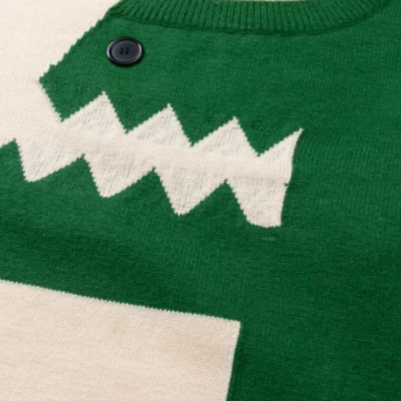 Patchwork Dinosaur Sweater