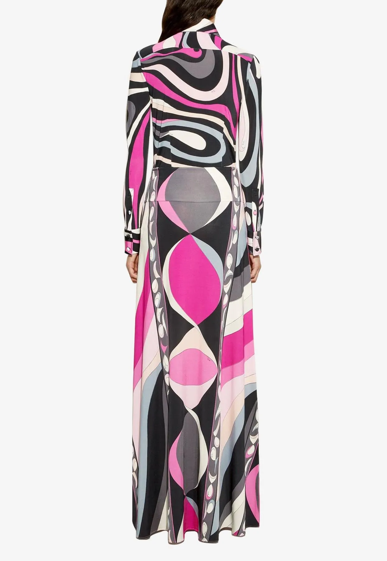 Pesci Print Maxi Skirt