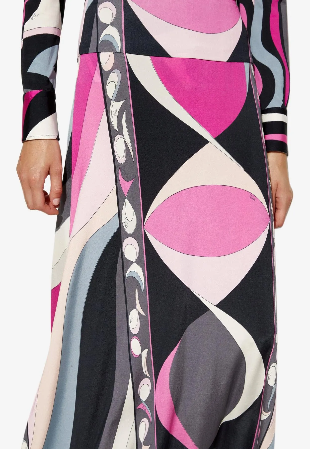 Pesci Print Maxi Skirt