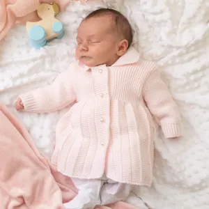 Pink Pearl Button Coat