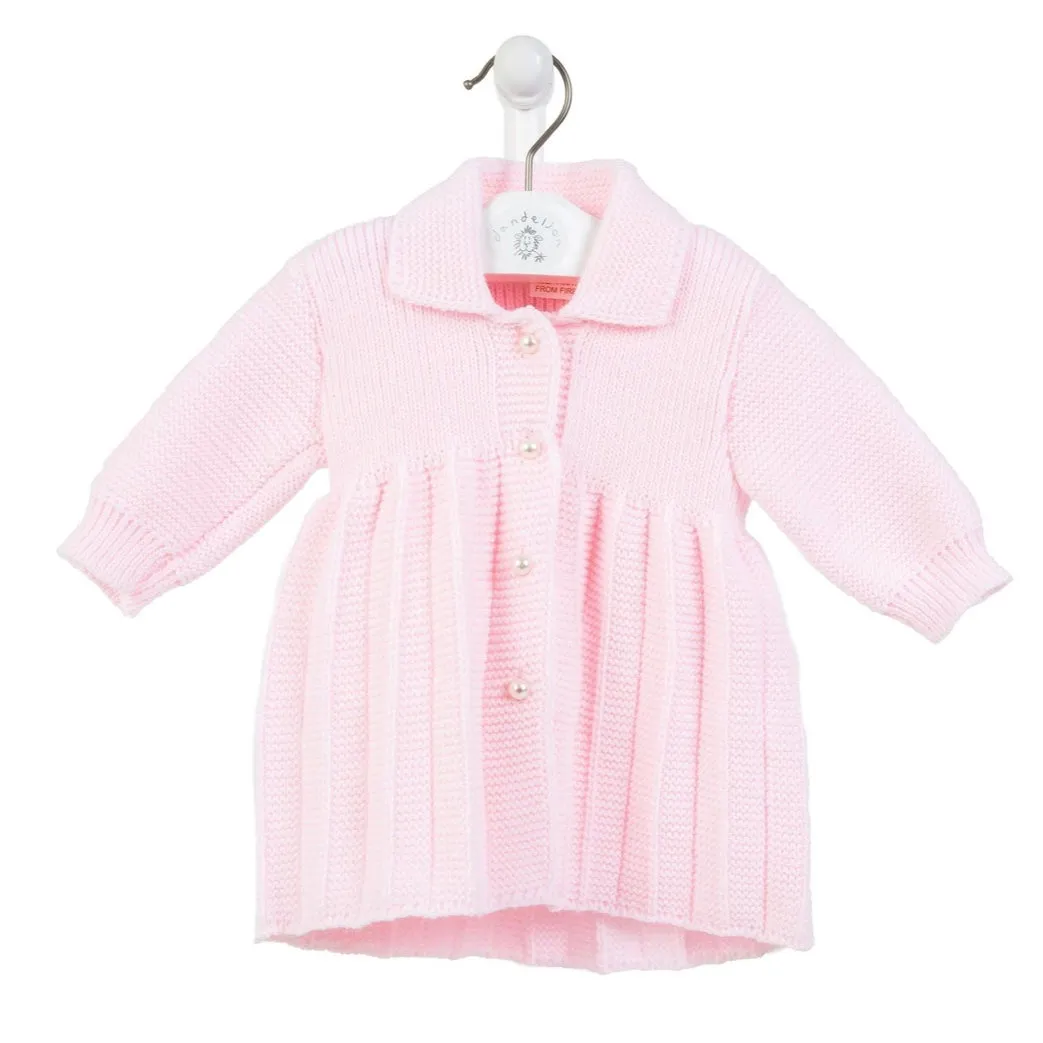 Pink Pearl Button Coat