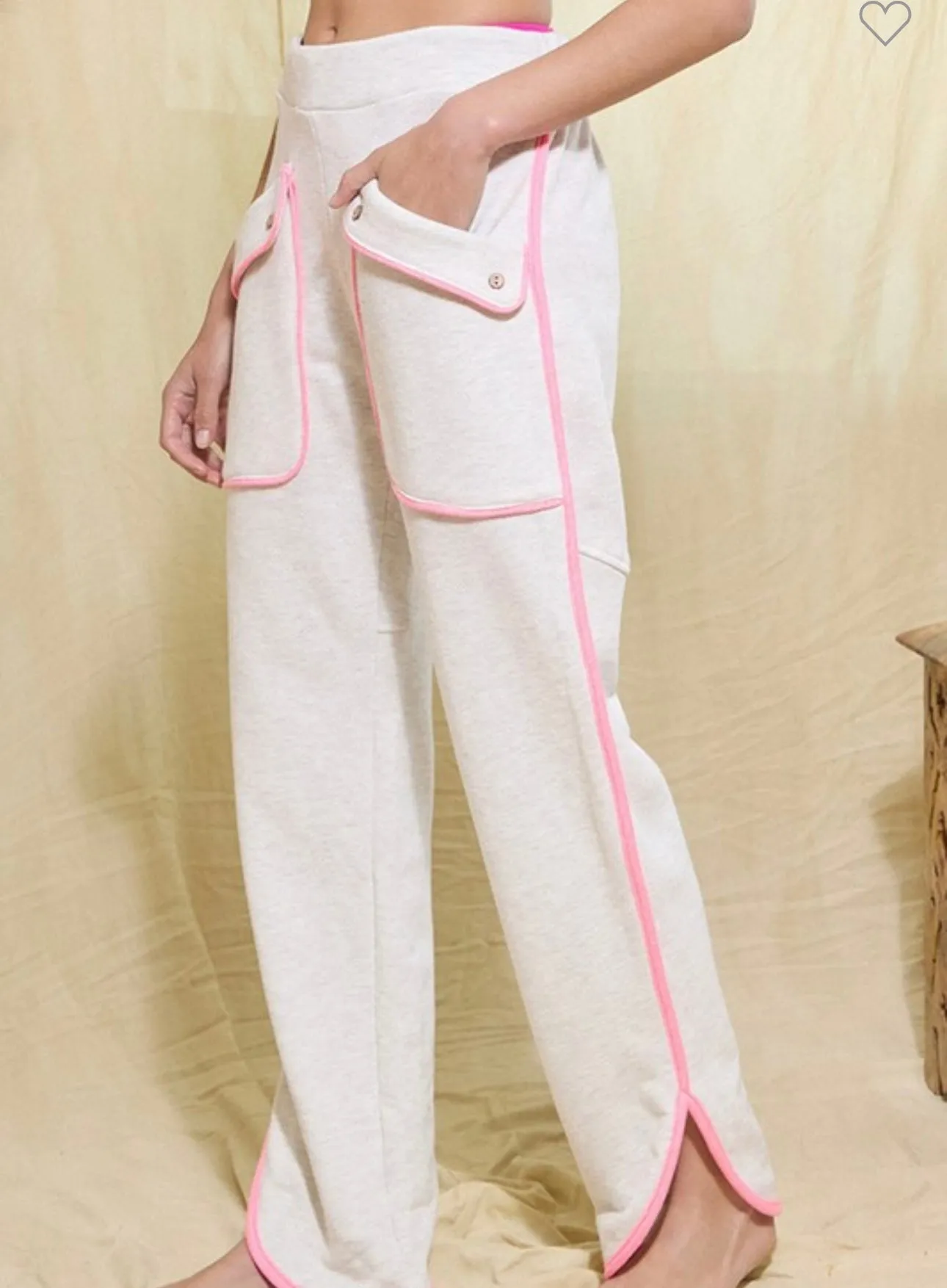 Pink Piped Joggers