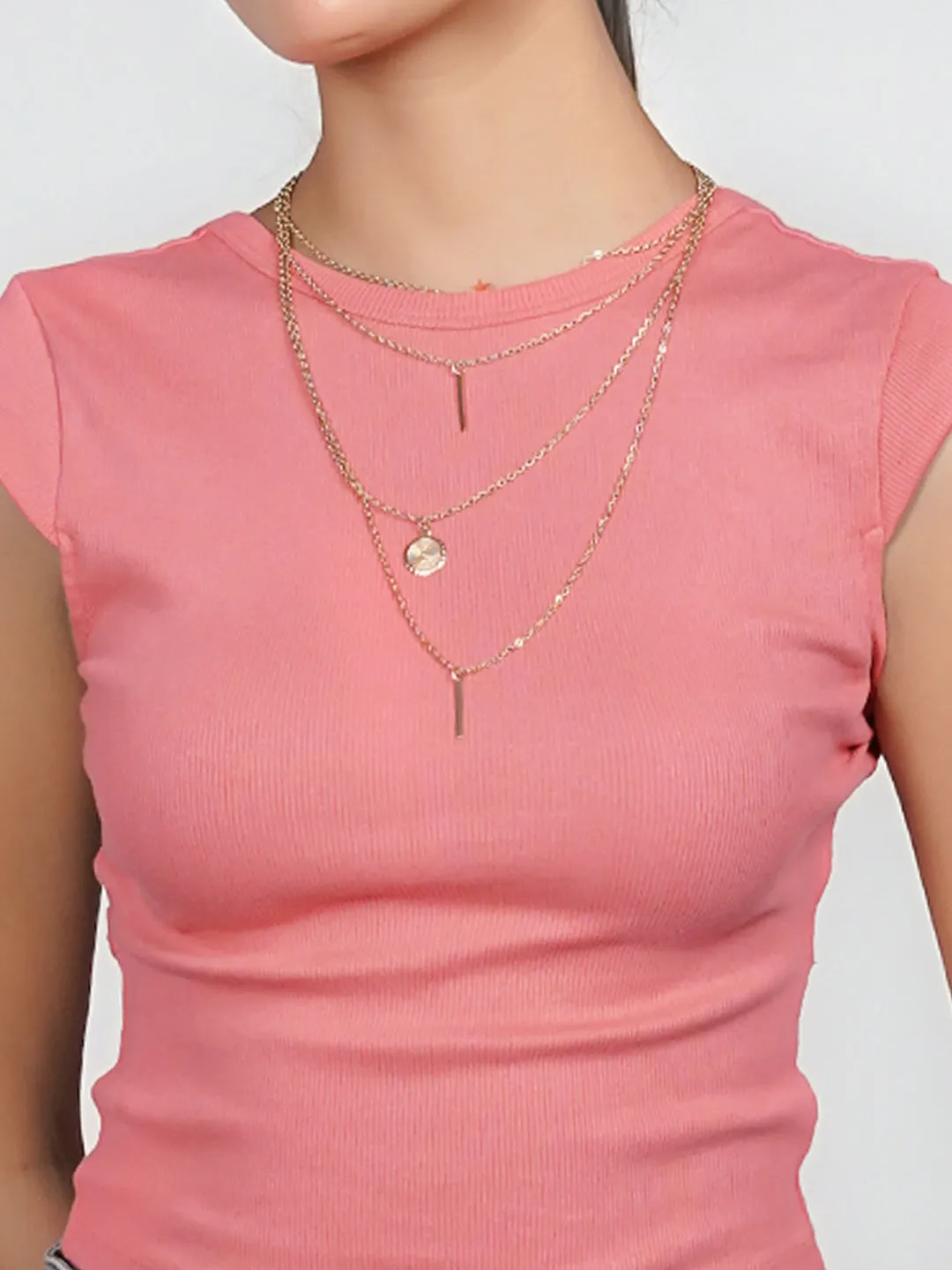 Pink Solid Basic Top