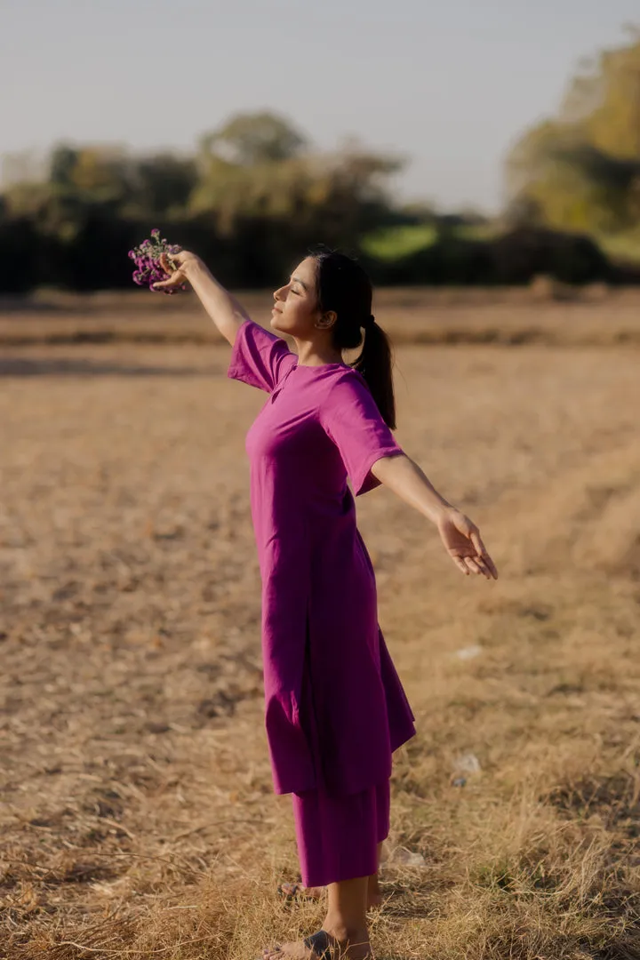 Plum Purple kurta set