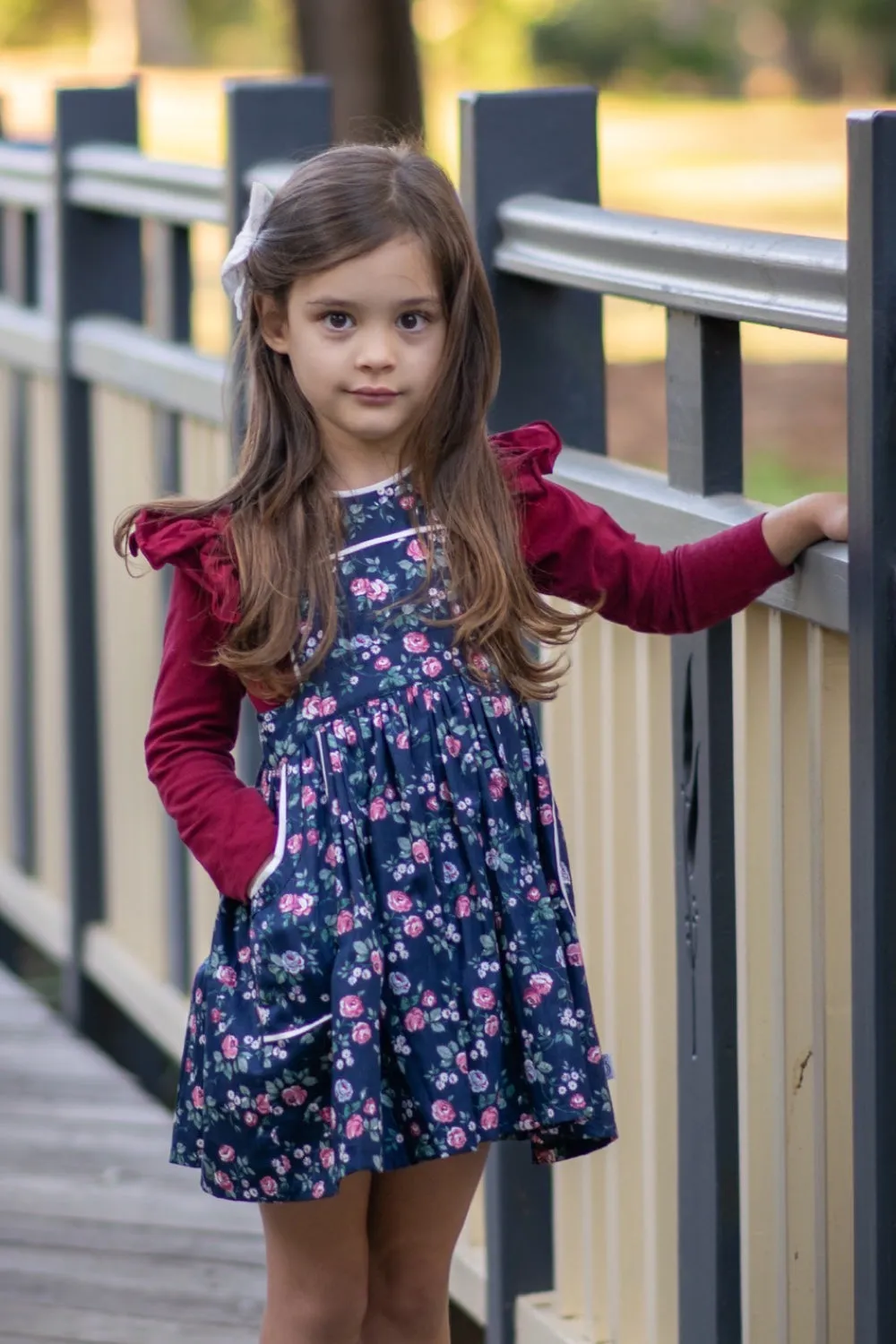 Pocket Pinafore Dress | Anna in Navy