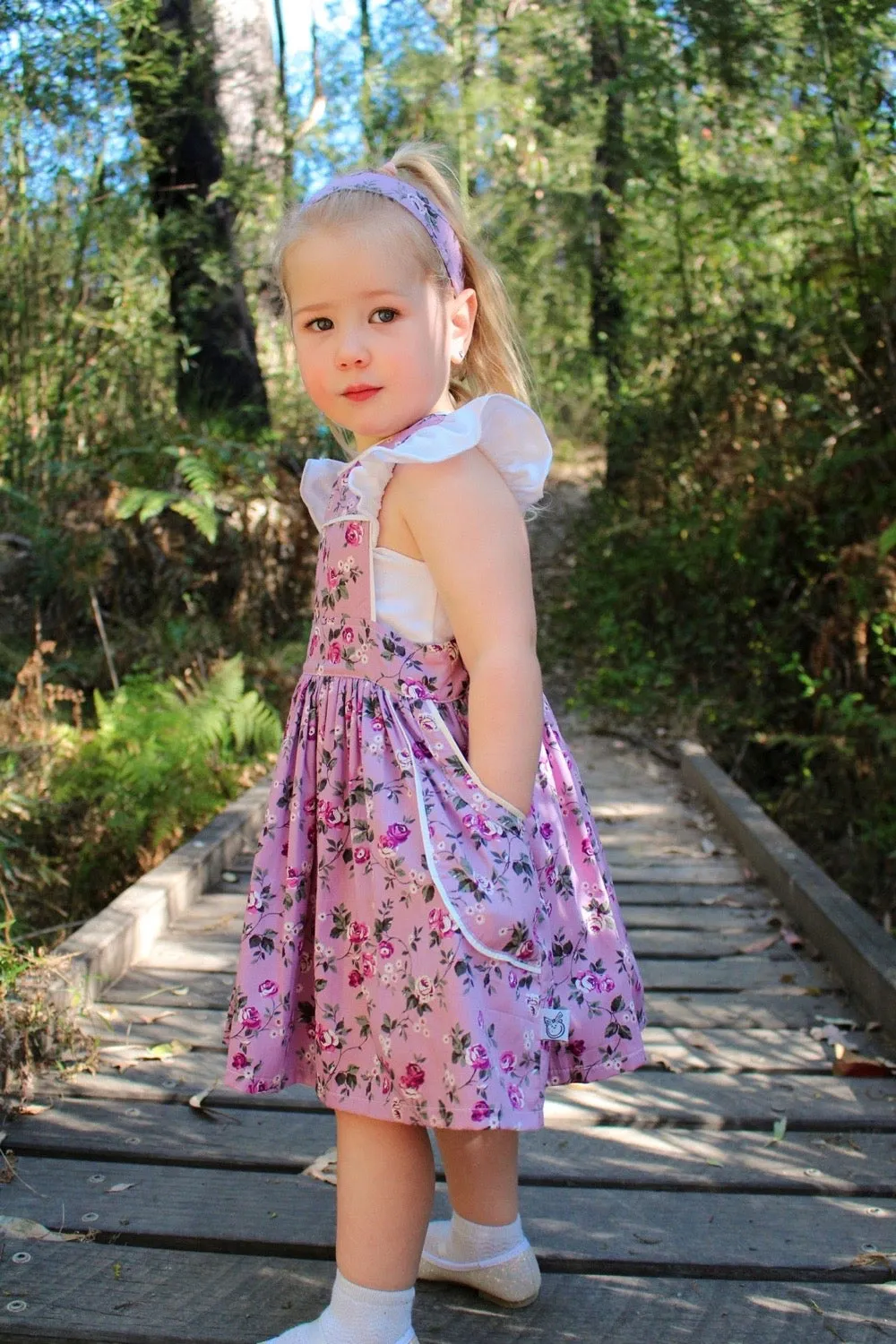 Pocket Pinafore Dress | Anna in Pink Lavender