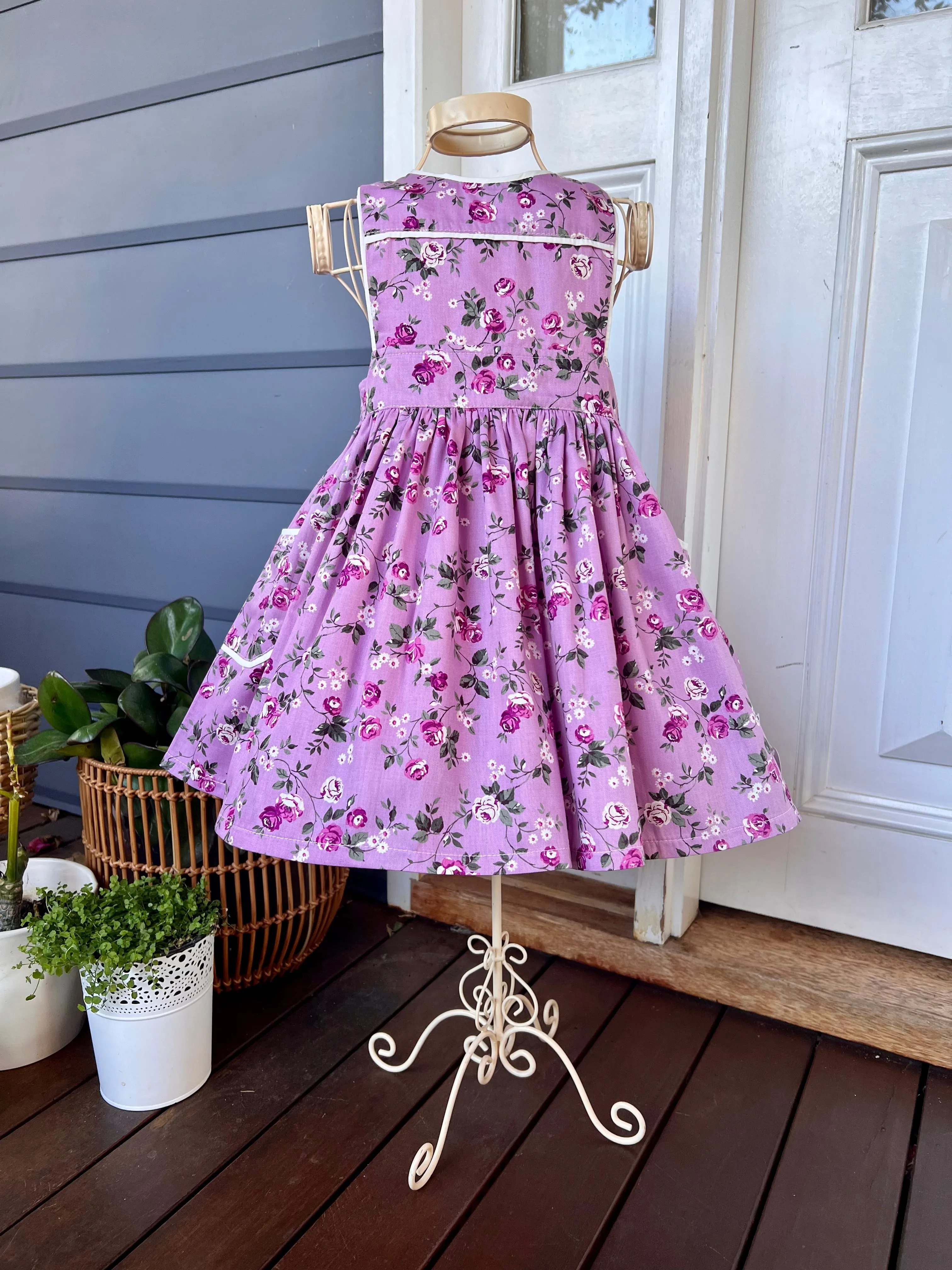 Pocket Pinafore Dress | Anna in Pink Lavender