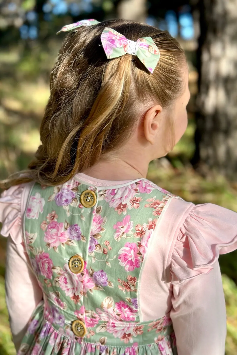 Pocket Pinafore Dress | Matilda Rose in Mint